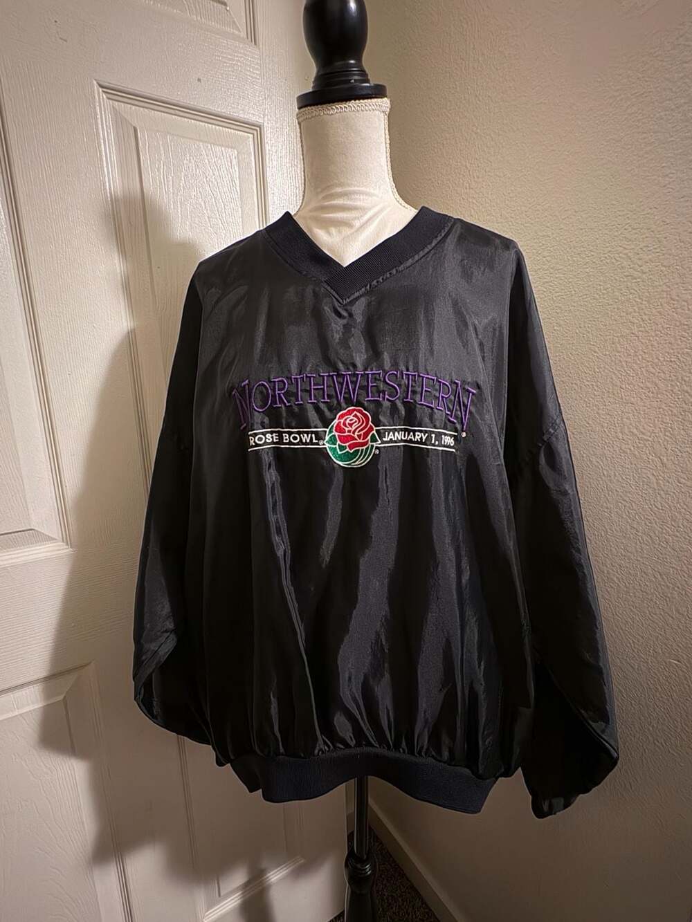 Vintage Pro Player Northwestern Wildcats Rose Bowl January 1 1996 V-Neck Jacket